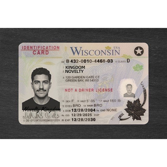Wisconsin Identification Card (2026 Version丨Not DL)