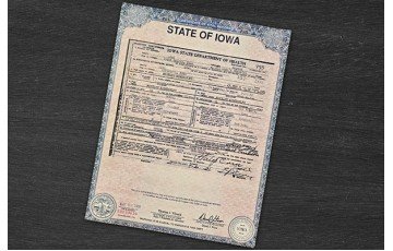 Novelty Iowa Birth Certificate
