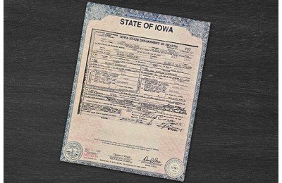 Novelty Iowa Birth Certificate