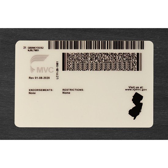 New Jersey Fake ID